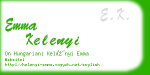 emma kelenyi business card